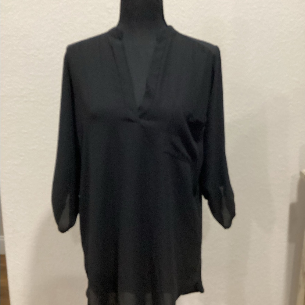 Elegant Lush Black Women's Top
